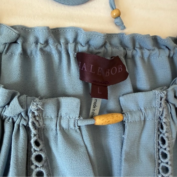 Hale Bob Large Light Blue Eyelet Detail Dress - Picture 5 of 10